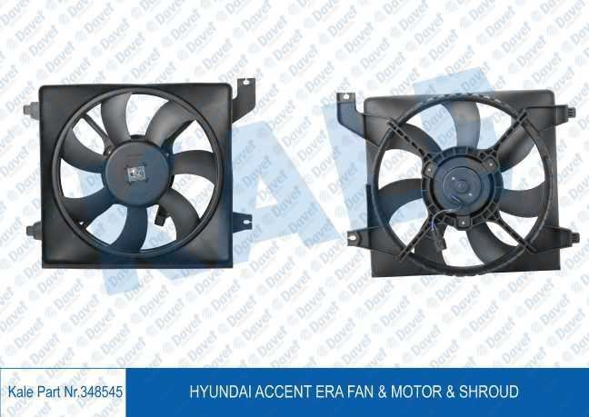 KALE 348545 Fan Motoru Davlumbazli Hyundai Accent Era